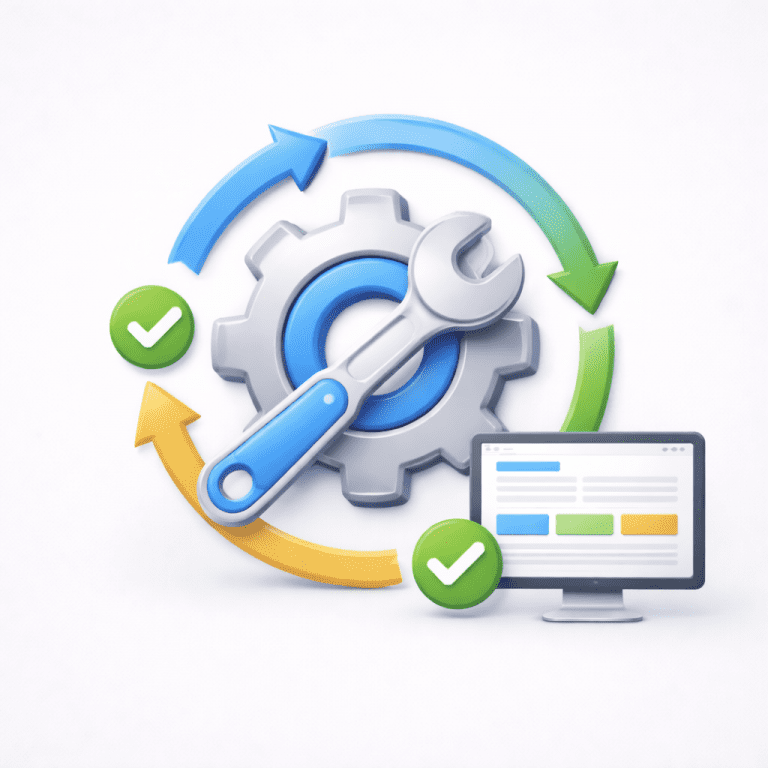 Betreuung nach dem Launch – Maintenance Illustration - webdesign agentur berlin