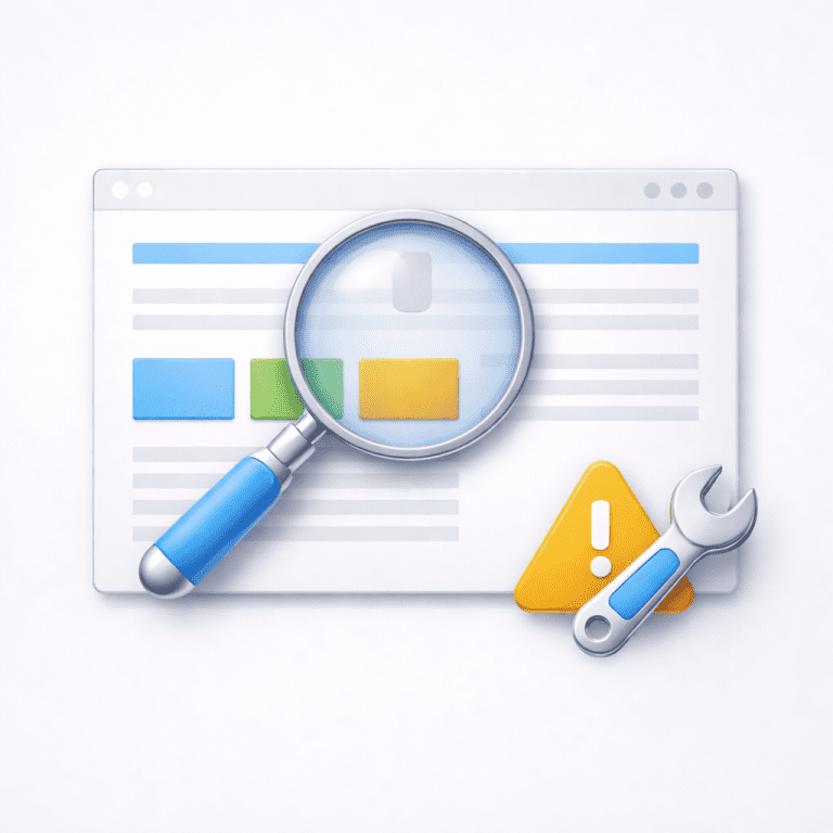 Troubleshooting & Reparatur – Debug Illustration - webdesign agentur berlin