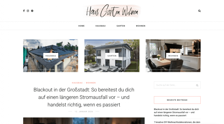 Haus Garten Wohnen- der Ratgeber mit Tipps rund um Hausbau, Garten und Wohnen - webdesign berlin