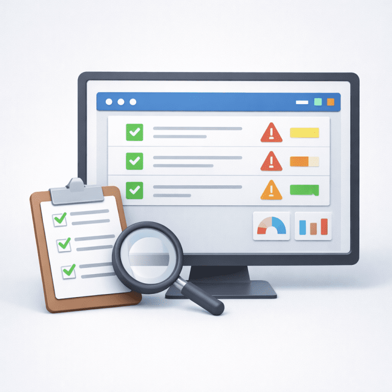 Audit & Maßnahmenplan – Dashboard Illustration - webdesign agentur berlin