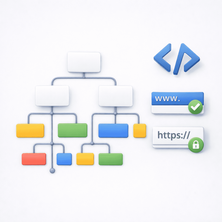 Suchmaschinenoptimierung - Technik & Struktur – Sitemap Illustration - webdesign agentur berlin