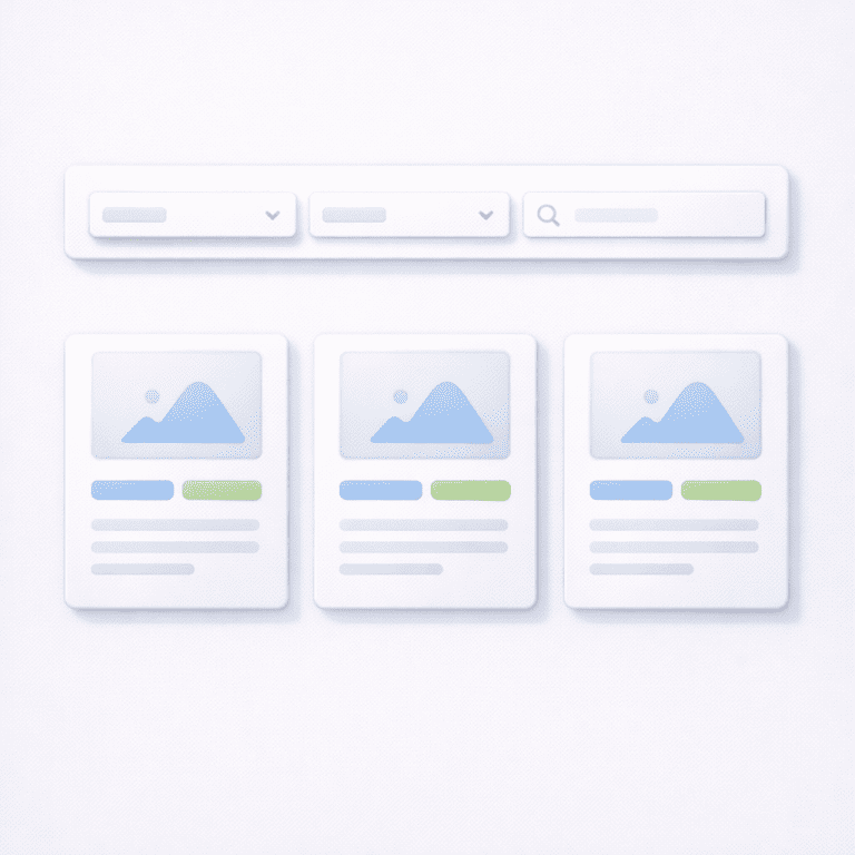 Suche & Filter – UI Illustration - webdesign agentur berlin